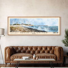 Load image into Gallery viewer, Belle-Île-en-Mer, France Watercolor Print, Vacation Gift, France Wall Art, Beach Painting, Beach Decor, Large Wall Art, Wood Frame Art