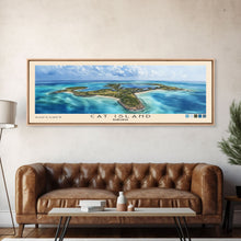 Cargar imagen en el visor de la galería, Cat Island, Bahamas Watercolor Beach Print, Vacation Gift, Bahamas Wall Art, Framed Canvas Print, Framed Beach Painting