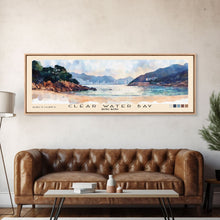 Cargar imagen en el visor de la galería, Clear Water Bay, Hong Kong Watercolor Beach Print, Vacation Gift, Hong Kong Wall Art, Framed Canvas Print, Framed Beach Painting