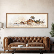 Load image into Gallery viewer, Damas Island, Chile Watercolor Beach Print, Vacation Gift, Chile Wall Art, Framed Canvas Print, Framed Beach Painting