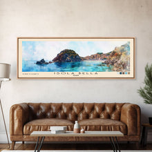 Load image into Gallery viewer, Isola Bella, Italy Watercolor Beach Print, Vacation Gift, Italy Wall Art, Framed Canvas Print, Framed Beach Painting