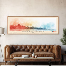 Load image into Gallery viewer, Puerto Cisnes, Chile Watercolor Beach Print, Vacation Gift, Chile Wall Art, Beach Painting, Beach Decor, Beach Painting