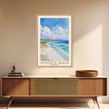 Load image into Gallery viewer, Almonta Beach, Australia Watercolor Beach Print, Vacation Gift, Australia Wall Art, Framed Canvas Print, Framed Beach Painting