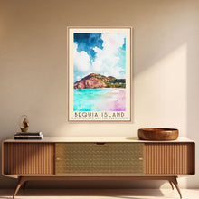 Load image into Gallery viewer, Bequia Island, Saint Vincent and the Grenadines Watercolor Beach Print, Vacation Gift, Saint Vincent and the Grenadines Wall Art, Beach Painting, Beach Decor, Beach Painting