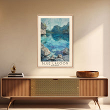 Load image into Gallery viewer, Blue Lagoon, Malasyia Watercolor Beach Print, Vacation Gift, Malasyia Wall Art, Beach Painting, Beach Decor, Beach Painting