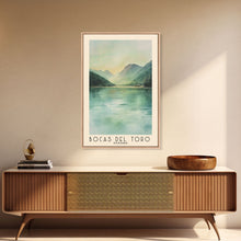 Load image into Gallery viewer, Bocas del Toro , Panamá Watercolor Beach Print, Vacation Gift, Panamá Wall Art, Framed Canvas Print, Framed Beach Painting