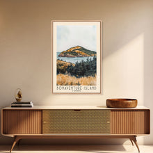 Load image into Gallery viewer, Bonaventure Island, Canada Watercolor Beach Print, Vacation Gift, Canada Wall Art, Beach Painting, Beach Decor, Beach Painting