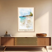 Load image into Gallery viewer, Boston Beach, Jamaica Watercolor Beach Print, Vacation Gift, Jamaica Wall Art, Beach Painting, Beach Decor, Beach Painting