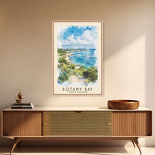 Load image into Gallery viewer, Botany Bay, United Kingdom Watercolor Print, Vacation Gift, United Kingdom Wall Art, Beach Painting, Beach Decor, Large Wall Art, Wood Frame Art