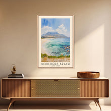 Load image into Gallery viewer, Boulders Beach, Cape Town Watercolor Beach Print, Vacation Gift, Cape Town Wall Art, Beach Painting, Beach Decor, Beach Painting