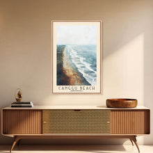 Load image into Gallery viewer, Canggu Beach, Indonesia Watercolor Print, Vacation Gift, Indonesia Wall Art, Beach Painting, Beach Decor, Large Wall Art, Wood Frame Art