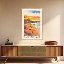 Load image into Gallery viewer, Cape Maclear, Malawi Watercolor Print, Vacation Gift, Malawi Wall Art, Beach Painting, Beach Decor, Large Wall Art, Wood Frame Art