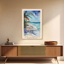Load image into Gallery viewer, Cayo Levantado, Dominican Republic Watercolor Print, Vacation Gift, Dominican Republic Wall Art, Beach Painting, Beach Decor, Large Wall Art, Wood Frame Art