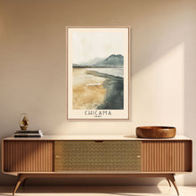 Load image into Gallery viewer, Chicama, Peru Watercolor Beach Print, Vacation Gift, Peru Wall Art, Beach Painting, Beach Decor, Beach Painting