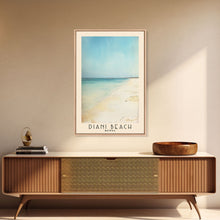 Load image into Gallery viewer, Diani Beach, Kenya Watercolor Beach Print, Vacation Gift, Kenya Wall Art, Framed Canvas Print, Framed Beach Painting