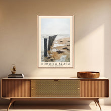 Load image into Gallery viewer, Dunwich Beach, United Kingdom Watercolor Beach Print, Vacation Gift, United Kingdom Wall Art, Framed Canvas Print, Framed Beach Painting