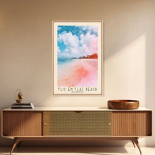 Load image into Gallery viewer, Flic en Flac Beach, Mauritius Watercolor Beach Print, Vacation Gift, Mauritius Wall Art, Beach Painting, Beach Decor, Beach Painting