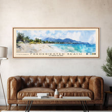 Load image into Gallery viewer, Frederiksted Beach, US Virgin islands Watercolor Beach Print, Vacation Gift, US Virgin islands Wall Art, Beach Painting, Beach Decor, Beach Painting