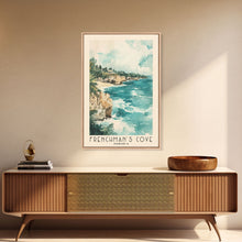Load image into Gallery viewer, Frenchman’s Cove, Jamaica Watercolor Print, Vacation Gift, Jamaica Wall Art, Beach Painting, Beach Decor, Large Wall Art, Wood Frame Art