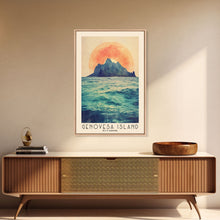 Carregar imagem no visualizador da galeria, Genovesa Island, Ecuador Watercolor Beach Print, Vacation Gift, Ecuador Wall Art, Framed Canvas Print, Framed Beach Painting