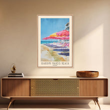 Load image into Gallery viewer, Giardini naxos beach, Italy Watercolor Beach Print, Vacation Gift, Italy Wall Art, Beach Painting, Beach Decor, Beach Painting