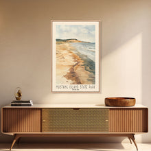 Load image into Gallery viewer, Mustang Island State Park, Texas Watercolor Print, Vacation Gift, Texas Wall Art, Vacation Wall Art, Vacatation Memories, Beach Decor, Beach Or Lakehouse Art