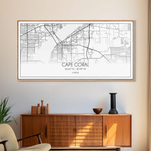 Carregar imagem no visualizador da galeria, Cape Coral Street Map, Florida Map, Map Print, Modern Art, Wall Art, Canvas Art, Rustic Décor, Bedroom Décor Women, Gift For The Home