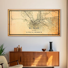 Load image into Gallery viewer, El Paso Texas Vintage Map Print, El Paso Map, Texas Map Art, El Paso City Road Map Poste, Vintage Gift Map, Travel Vacation Art, Rustic Map