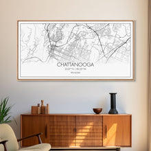Cargar imagen en el visor de la galería, Chattanooga Street Map, Tennessee Map, Map Print, Modern Art, Wall Art, Canvas Art, Cute Room Décor, Wall Art Canvas, Trendy Wall Art
