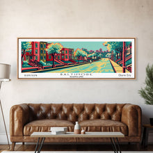 Carregar imagem no visualizador da galeria, Baltimore Maryland Panoramic Travel Poster Canvas Print