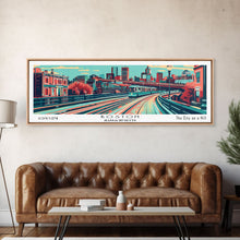 Load image into Gallery viewer, Boston Massachusetts Panoramic Travel Poster Canvas Print