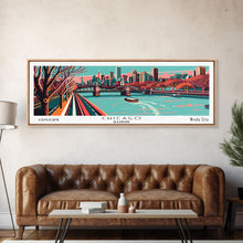 Cargar imagen en el visor de la galería, Chicago Illinois Panoramic Travel Poster Canvas Print