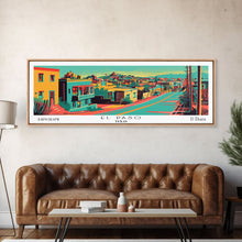 Load image into Gallery viewer, El Paso Texas Panoramic Travel Poster Canvas Print