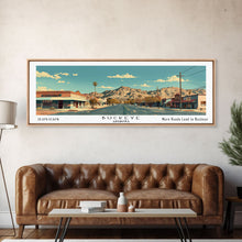 Carregar imagem no visualizador da galeria, Buckeye Arizona Panoramic Painting, Mid Century Modern Framed Canvas Print, Retro Pop Art Travel Poster, Office Wall Art Decor, City Print