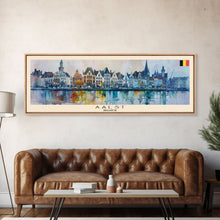 Carregar imagem no visualizador da galeria, Aalst Belgium Travel Art, City Art, Framed Canvas Print or Metal Wall Art, Europe Travel Poster, Panoramic Wall Art, Extra Wide Wall Art
