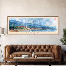 Load image into Gallery viewer, Batumi Georgia Wall Art, Panoramic Travel Poster, Panoramic Framed Canvas Print, City Wall Art, Wall Hanging Home Decor, Travel Art