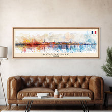 Load image into Gallery viewer, Borås Sweden Travel Art, City Art, Framed Canvas Print or Metal Wall Art, Europe Travel Poster, Panoramic Wall Art, Extra Wide Wall Art