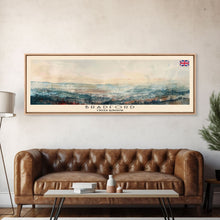 Load image into Gallery viewer, Bradford United Kingdom Travel Print Wall Art, Panoramic City Art, Travel Art, Wall Decor, Vacation Gift, Framed Canvas Print Or Metal Art