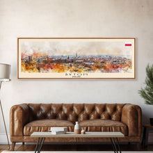 Carregar imagem no visualizador da galeria, Bytom Poland Panoramic Travel Poster, Framed Canvas Print or Metal Wall Art, Travel Art, Home Decor, Panoramic Painting, Midcentury Art