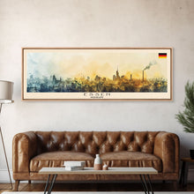 Load image into Gallery viewer, Essen Germany Travel Print Wall Art, Panoramic City Art, Travel Art, Wall Decor, Vacation Gift, Framed Canvas Print Or Metal Art