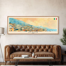 Carregar imagem no visualizador da galeria, Genoa Italy Travel Art, City Art, Framed Canvas Print or Metal Wall Art, Europe Travel Poster, Panoramic Wall Art, Extra Wide Wall Art