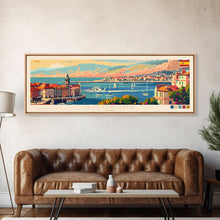 Carregar imagem no visualizador da galeria, A Coruña Spain Travel Art, City Art, Framed Canvas Print or Metal Wall Art, Europe Travel Poster, Panoramic Wall Art, Extra Wide Wall Art