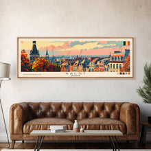 Carregar imagem no visualizador da galeria, Aalst Belgium Travel Print Wall Art, Panoramic City Art, Travel Art, Wall Decor, Vacation Gift, Framed Canvas Print Or Metal Art