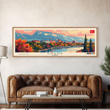 Carregar imagem no visualizador da galeria, Adana Turkey Travel Art, City Art, Framed Canvas Print or Metal Wall Art, Europe Travel Poster, Panoramic Wall Art, Extra Wide Wall Art