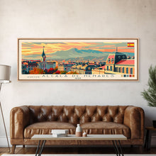 Carregar imagem no visualizador da galeria, Alcalá Spain Travel Art, City Art, Framed Canvas Print or Metal Wall Art, Europe Travel Poster, Panoramic Wall Art, Extra Wide Wall Art
