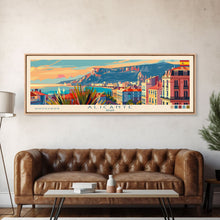 Carregar imagem no visualizador da galeria, Alicante Spain Travel Print Wall Art, Panoramic City Art, Travel Art, Wall Decor, Vacation Gift, Framed Canvas Print Or Metal Art