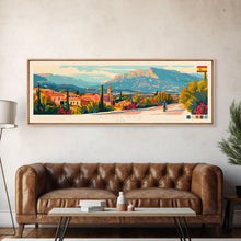 Load image into Gallery viewer, Almeria Spain Wall Art, Panoramic Travel Poster, Panoramic Framed Canvas Print, City Wall Art, Wall Hanging Home Decor, Travel Art