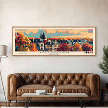 Load image into Gallery viewer, Apeldoorn Netherlands Travel Print Wall Art, Panoramic City Art, Travel Art, Wall Decor, Vacation Gift, Framed Canvas Print Or Metal Art