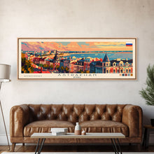 Load image into Gallery viewer, Astrakhan Russia Travel Print Wall Art, Panoramic City Art, Travel Art, Wall Decor, Vacation Gift, Framed Canvas Print Or Metal Art