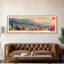 Load image into Gallery viewer, Batman TurkeyPanoramic Travel Poster, Framed Canvas Print or Metal Wall Art, Travel Art, Home Decor, Panoramic Painting, Midcentury Art